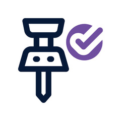 push pin icon. vector dual tone icon for your website, mobile, presentation, and logo design.