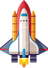 Obraz premium space shuttle vector