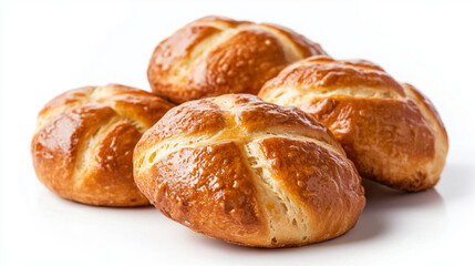 Hot Cross Buns on white studio background