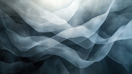 Fototapeta premium Abstract Blue Hues: Serene Waves of Fabric