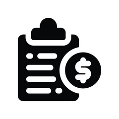 clipboard icon. vector glyph icon for your website, mobile, presentation, and logo design.