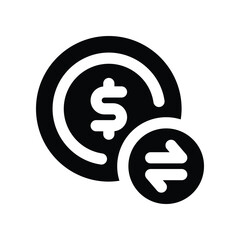 transfer icon. vector glyph icon for your website, mobile, presentation, and logo design.