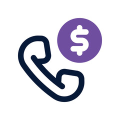 phone call icon. vector dual tone icon for your website, mobile, presentation, and logo design.