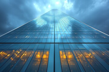 Fototapeta premium Reaching for the Sky: A Modern Metropolis Masterpiece