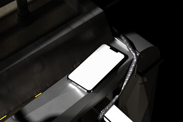 Obraz premium Modern Smartphone Mockup on Geometric Surface