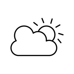 cloudy line icon