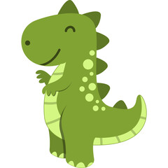 Naklejka premium Cute Dinosaurus Illustration