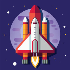 Obraz premium space shuttle vector