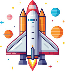 Fototapeta premium space shuttle vector
