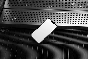 Smartphone Mockup Template with Industrial Design Elements