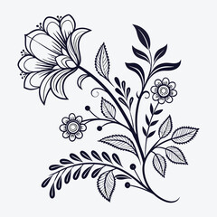 Abstract floral design with the word quota flowers 