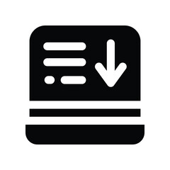 input icon. vector glyph icon for your website, mobile, presentation, and logo design.