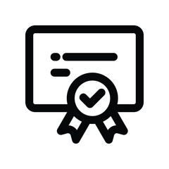 certificate icon. vector line icon for your website, mobile, presentation, and logo design.