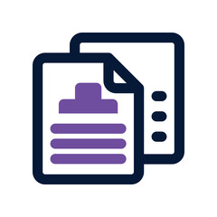 business report icon. vector dual tone icon for your website, mobile, presentation, and logo design.