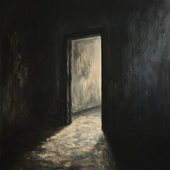 Obraz premium A doorway leading to a dark room.