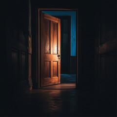 A door into a dark room