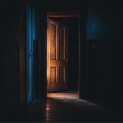 A door into a dark room