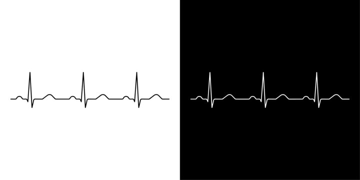 ofvs766 OutlineFilledVectorSign ofvs - electrocardiogram ecg vector icon . normal heart rhythm . isolated transparent . outline and filled version . AI 10 / EPS / PNG . g12112