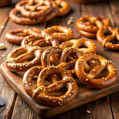 Pretzel cartoon clipart clip art 2d watercolor illustration 