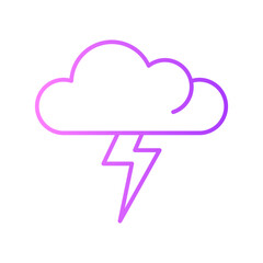 thunder gradient icon