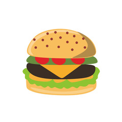 hamburger isolated on white