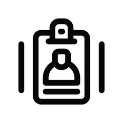 identity card icon. vector line icon for your website, mobile, presentation, and logo design.