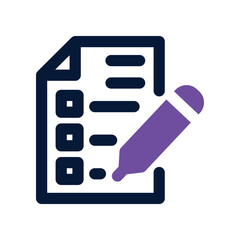form icon. vector dual tone icon for your website, mobile, presentation, and logo design.