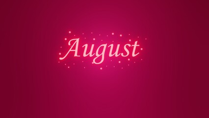 January neon lettering on pink background