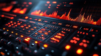 Illuminated Control Panel With Dynamic Data Display