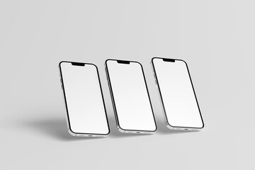 Smartphone Mockup Trio for App and UI Design Presentation