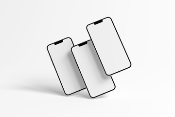 Smartphone Mockup Trio for App and UI Design Presentation