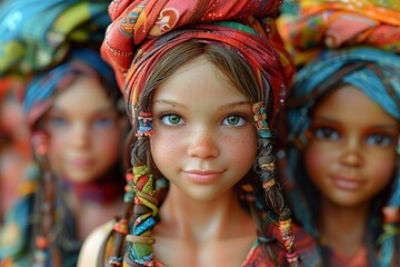 Fototapeta premium girl in indian costume