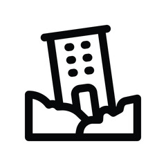 earthquake icon. vector line icon for your website, mobile, presentation, and logo design.