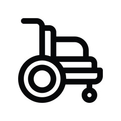 wheelchair icon. vector line icon for your website, mobile, presentation, and logo design.
