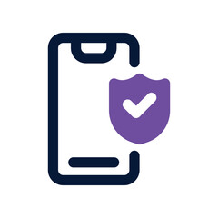 mobile insurance icon. vector dual tone icon for your website, mobile, presentation, and logo design.