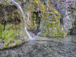 waterfall in the forest of G&uuml;terstein
