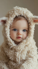 child with a goat coat