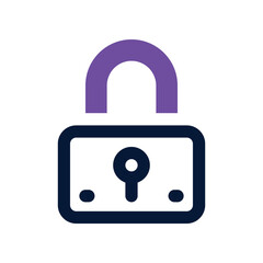 padlock icon. vector dual tone icon for your website, mobile, presentation, and logo design.