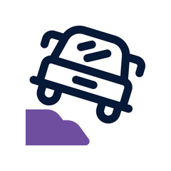 accident car icon. vector dual tone icon for your website, mobile, presentation, and logo design.