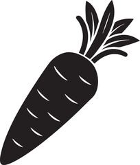 PrintWhole carrot vegetable vector and silhouette. Carrot with leaves clipart. Transparent background.with ornament in flat design