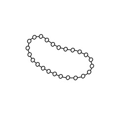 necklace jewelry line icon