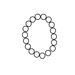 necklace jewelry line icon