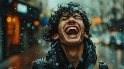 Winter Celebration. Joyful Gathering in the Dark Forest