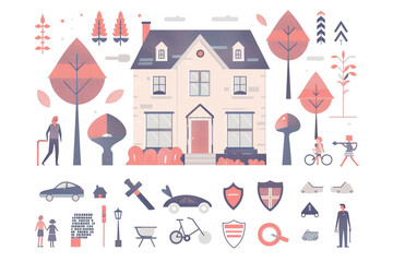 A Modern Infographic Illustration for Home Insurance