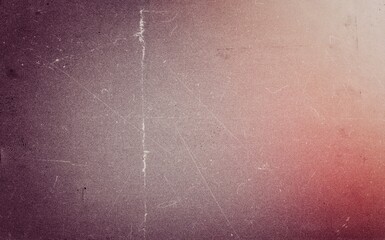 Vintage distressed old photo light leaks, film grain, dust and scratches texture overlay with vignette border. Dirty grunge analog 8k widescreen retro effect background with copy space