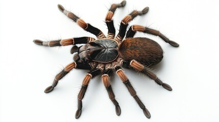 Close-up of a Tarantula on a White Background