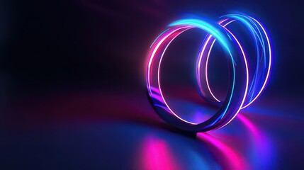 Radiant Spectrum. Vibrant neon lights display a colorful array of purple, violet, and magenta hues.