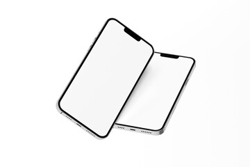 Realistic Smartphone Mockup Set with Floating Devices