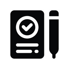 exam icon. vector glyph icon for your website, mobile, presentation, and logo design.