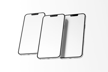 Floating Smartphone Mockup with Multiple Angles